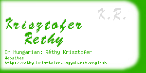 krisztofer rethy business card