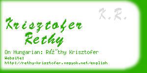 krisztofer rethy business card